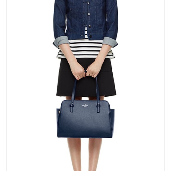 kate spade Handbags - Kate Spade ♠️ Navy Grand Street Lydia Satchel Bag