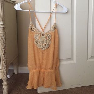 Springy Free People cross-back tank top