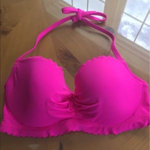 Victoria Secret Get Away halter swim top Hot Pink
