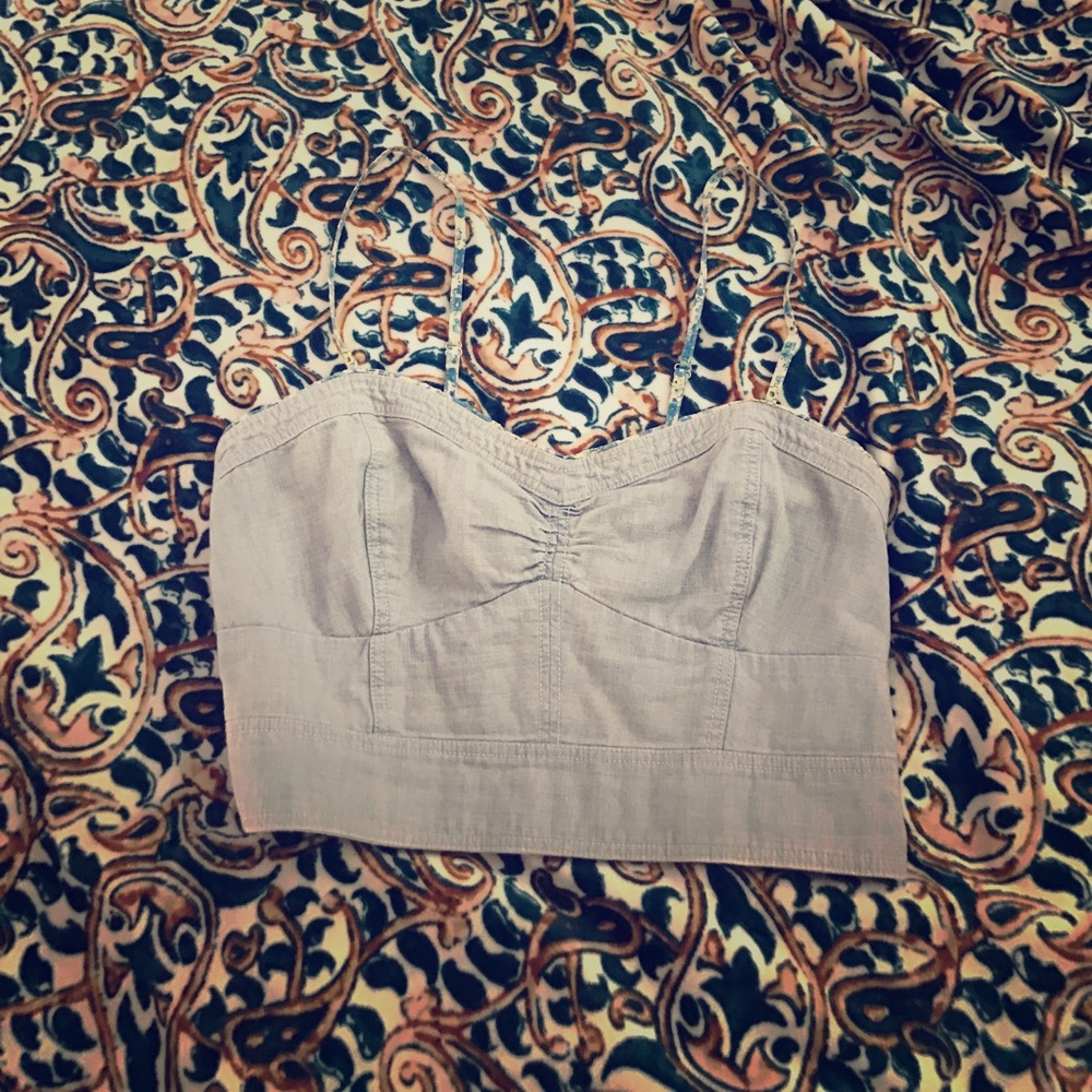 American eagle crop jean top