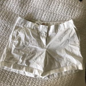 NWT J Crew White Chino City Fit Shorts 5" Inseam