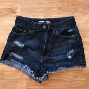Urban Outfitters high waisted dark wash jean short
