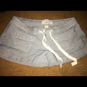 Hollister blue & white stripe shorts
