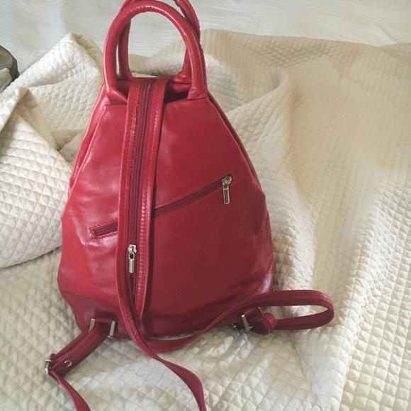 Leather backpack