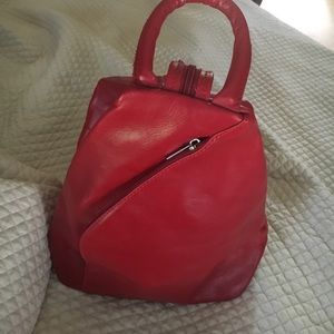 Leather backpack