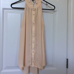 Tank Top with Ruffle and Lace Detailing