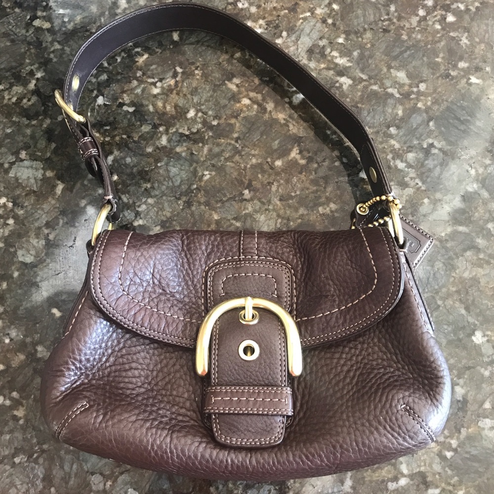 New Coach Brown Leather Handbag Purse