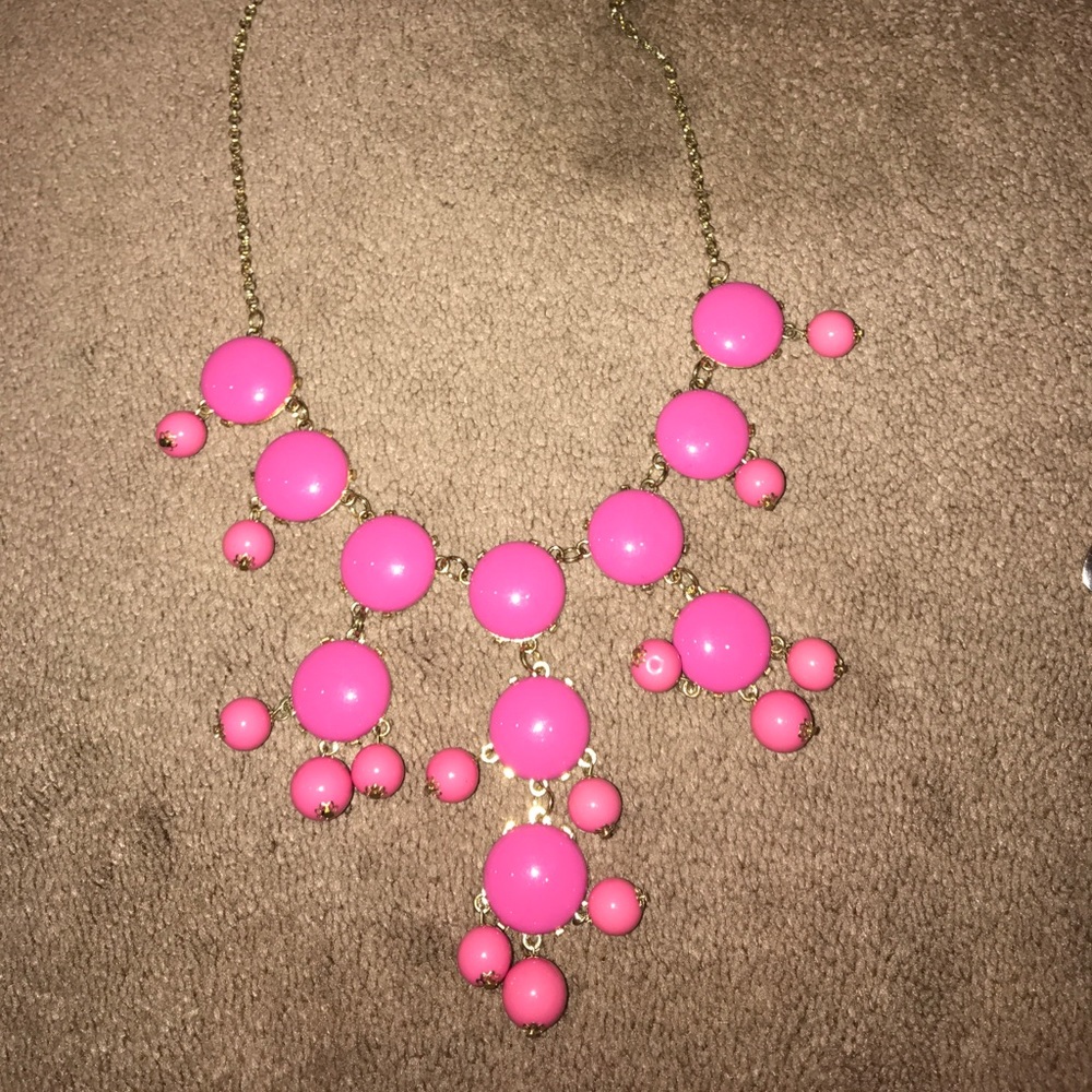 Bubblegum pink bubble necklace