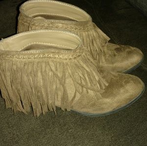 Fringe booties