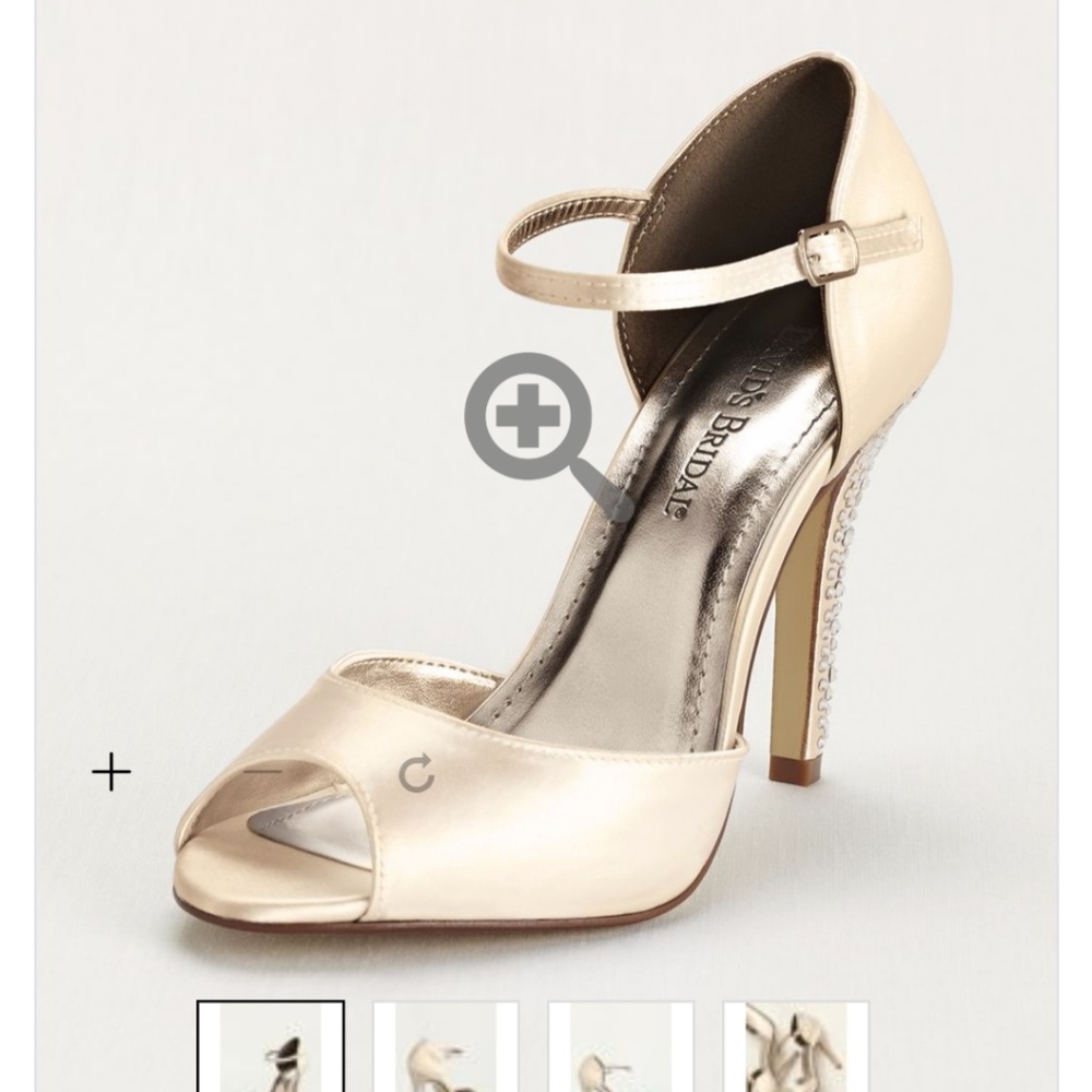 David's bridal heel encrusted shoes