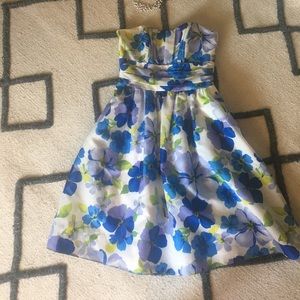 Sateen Strapless Ruched Dress