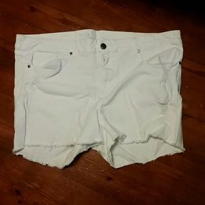 White summer shorts