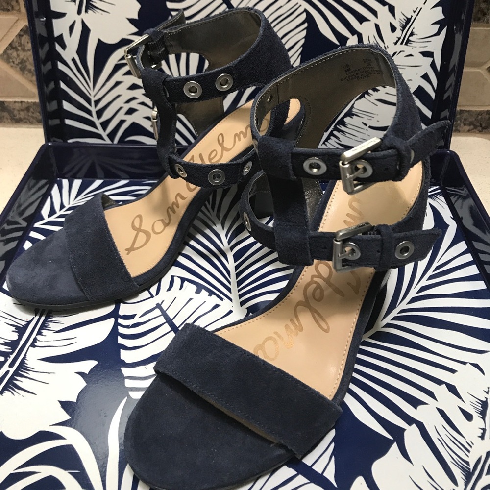 Sam Edelman Navy Suede Shoes