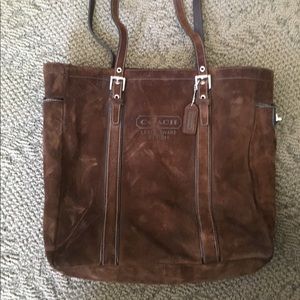 Price Reduced Coach suede shoulder bag