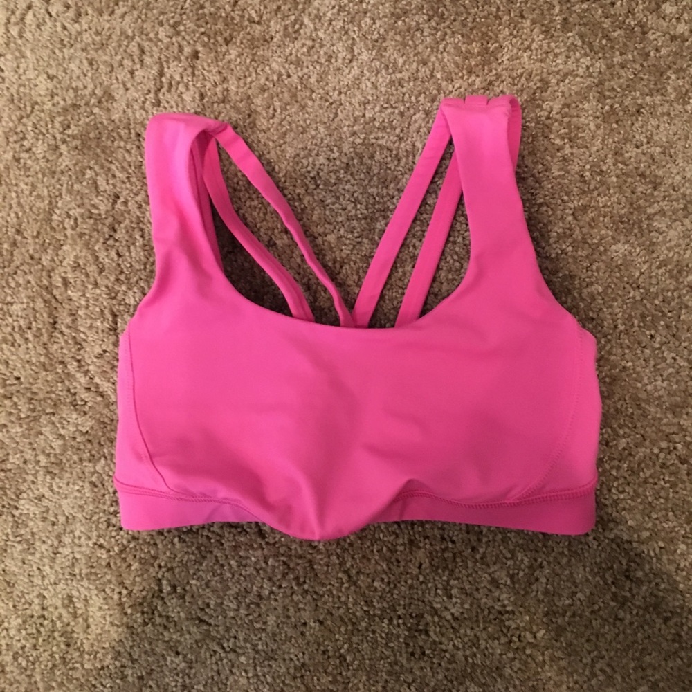 Hot pink sport bra