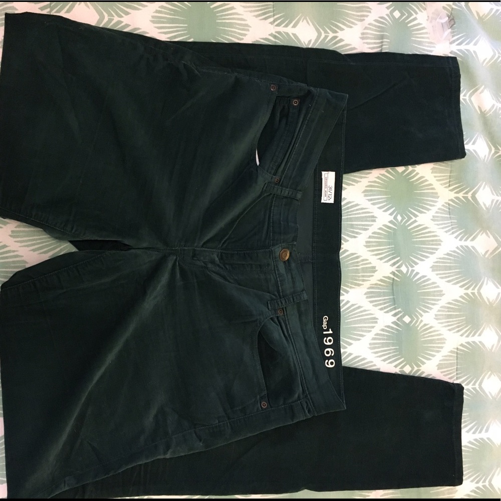 Dark green corduroy jeans
