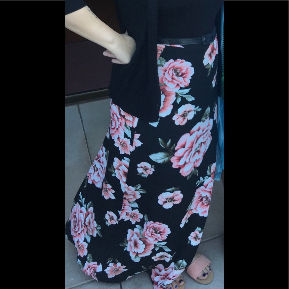 Floral Print Maxi Skirt