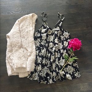 Black and White Floral Sundress