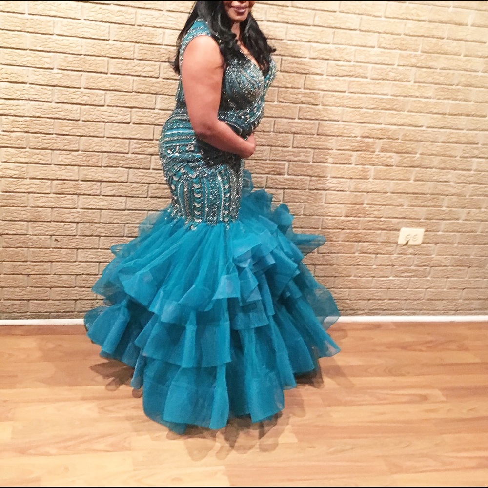 Beautiful mermaid beaded gown