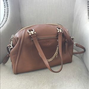 Coach Prairie zip satchel with chain GUC