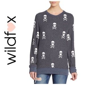 Wildfox Skulls Grey Sweatshirt