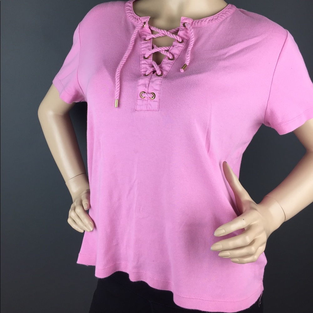 [ CHAPS ] XL 1000% Cotton Pink Cute Shirt Top ✨