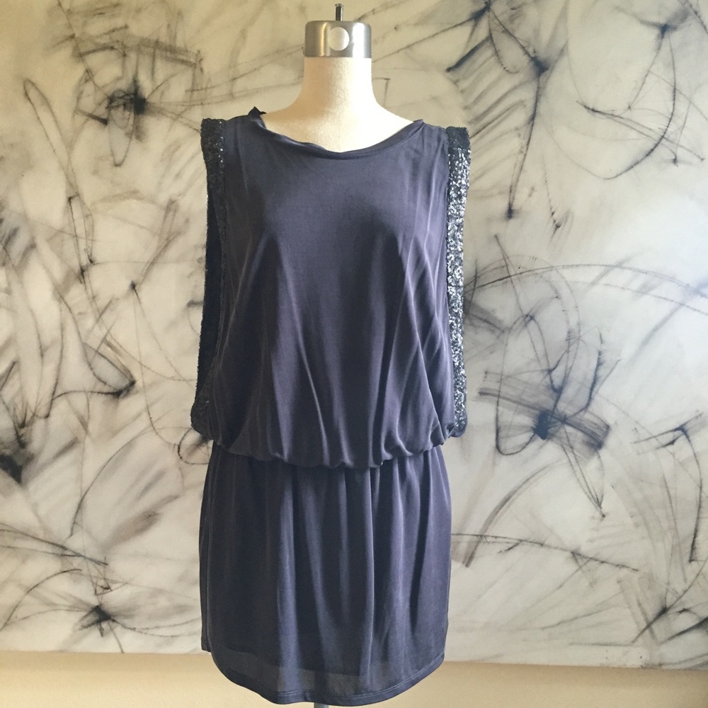 Liu Jo Italy Gray Sequin Tunic