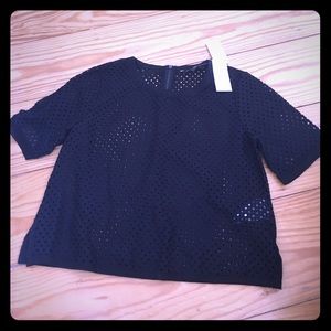 Banana Republic NWT black shirt sleeve top pxs