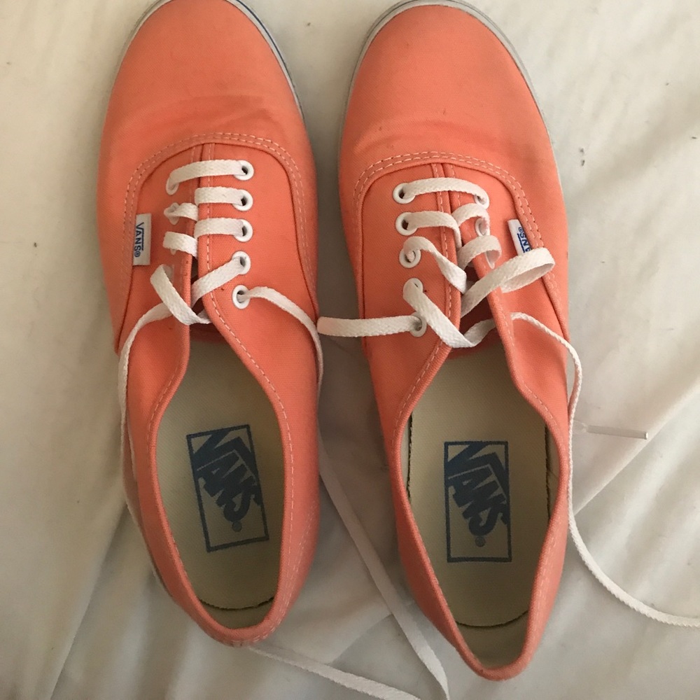peach colored vans