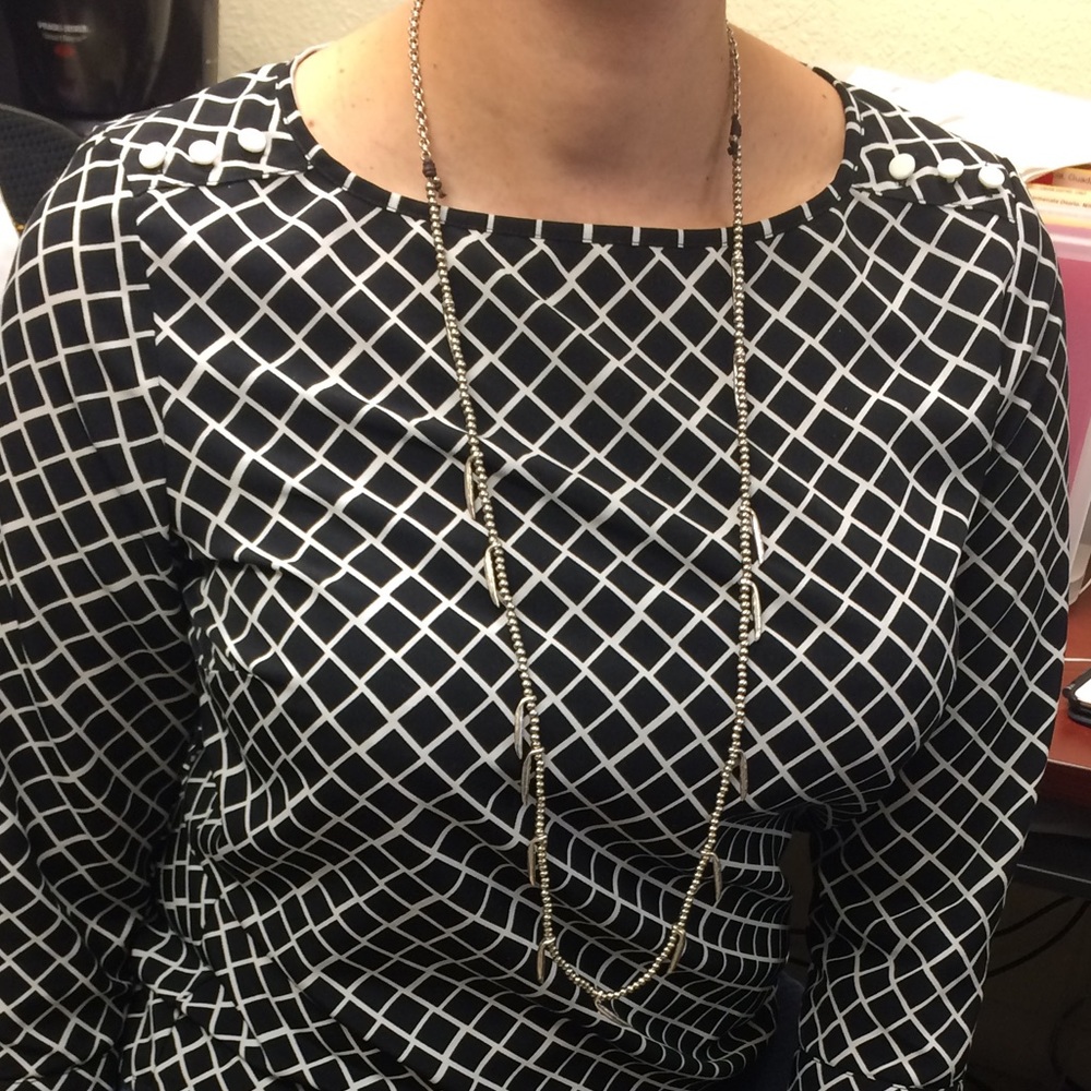 Uno De 50 Long Adjustable Silver Necklace