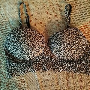 Leopard lace bralette.