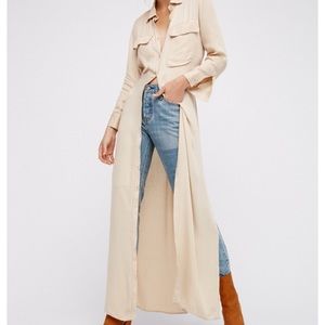 Free People maxi shirt dress. Size S!