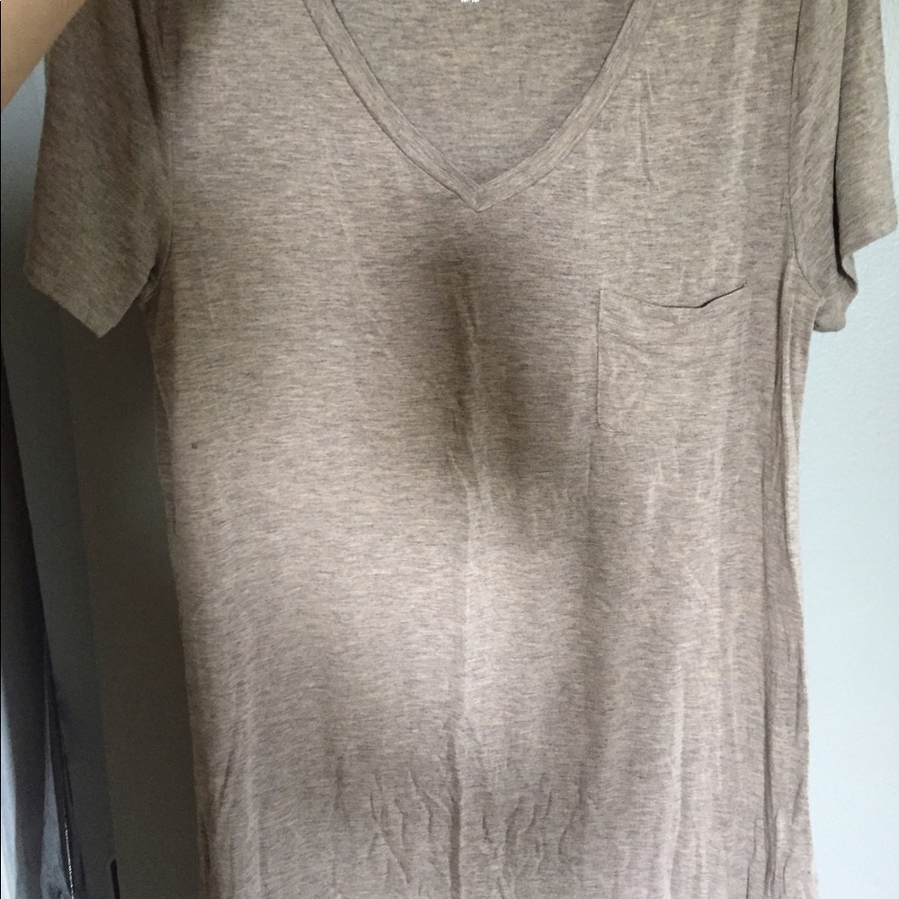 V neck tunic tee