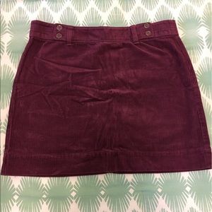 Maroon corduroy mini skirt