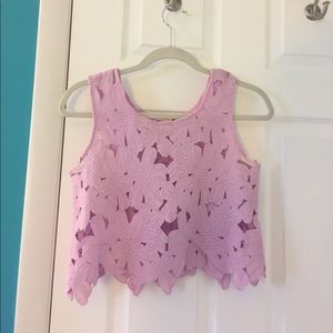 LA Hearts purple croptop