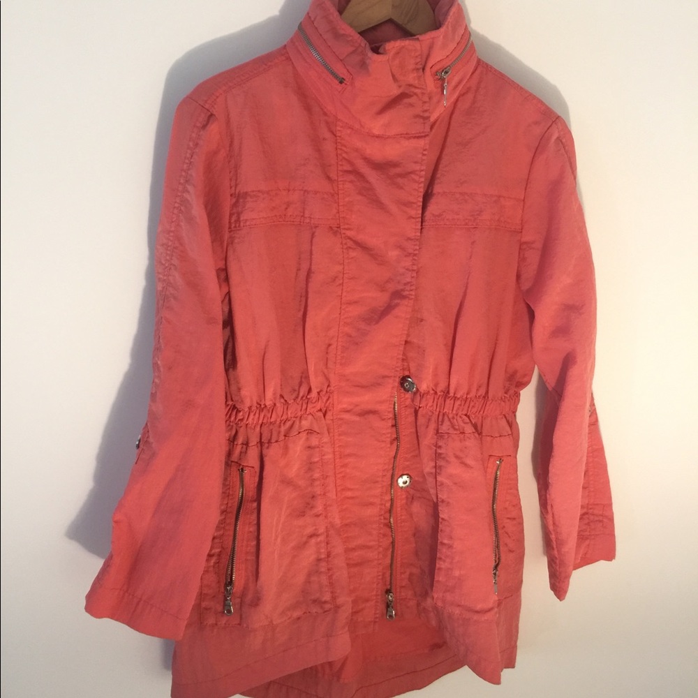 Salmon Pink anorak Jacket- light weight