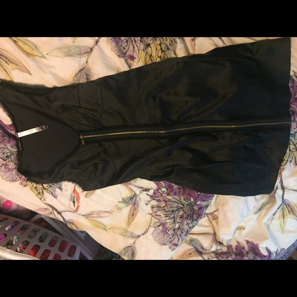 Kensie Sexy Black Zipper Dress