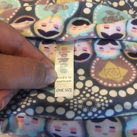 Lularoe Small World Nesting Dolls leggings OS - Picture 2 of 3