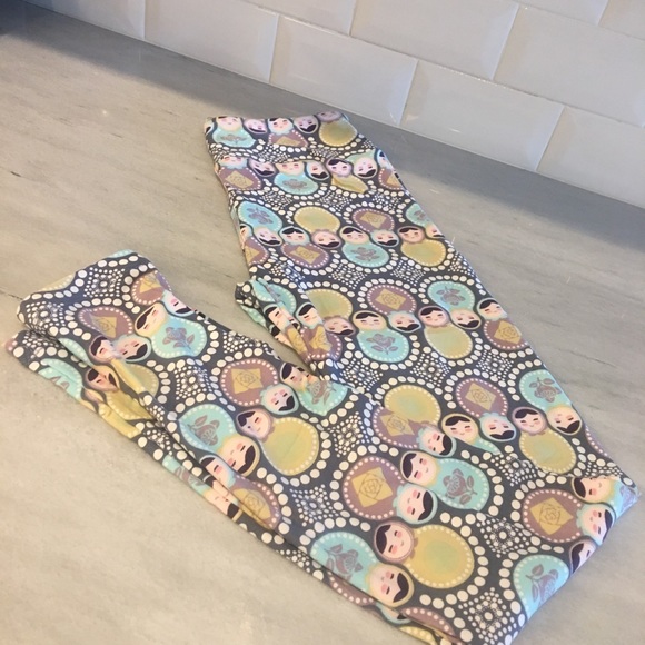 Lularoe Small World Nesting Dolls leggings OS - Picture 3 of 3