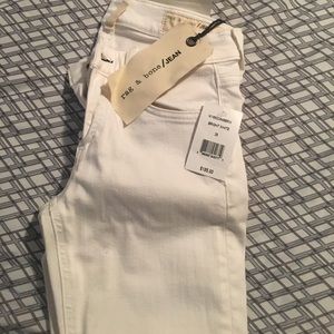 White designer skinny jeans