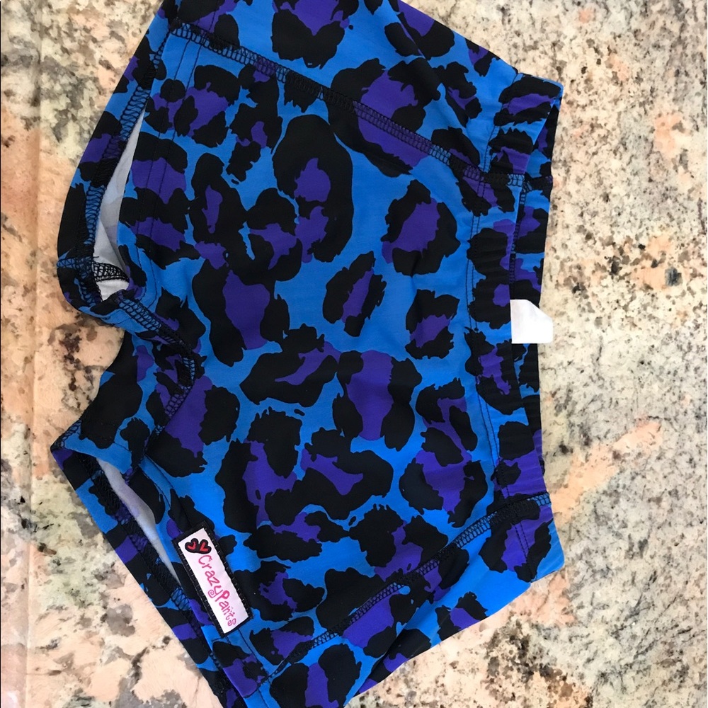Crazy Pants Blue Leopard Print shorts