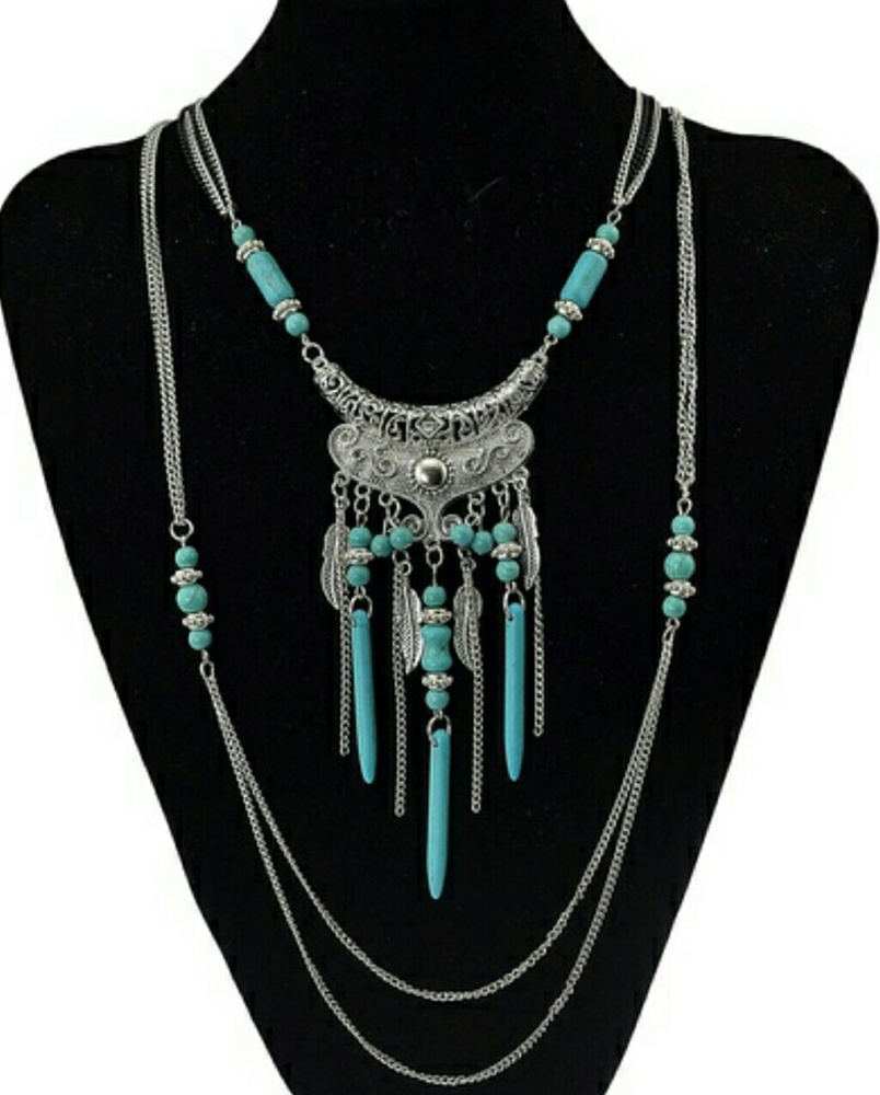 🍃💙BOHEMIAN TASSEL NECKLACE &PENDANT💙🍃