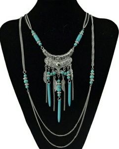 🍃💙BOHEMIAN TASSEL NECKLACE &PENDANT💙🍃