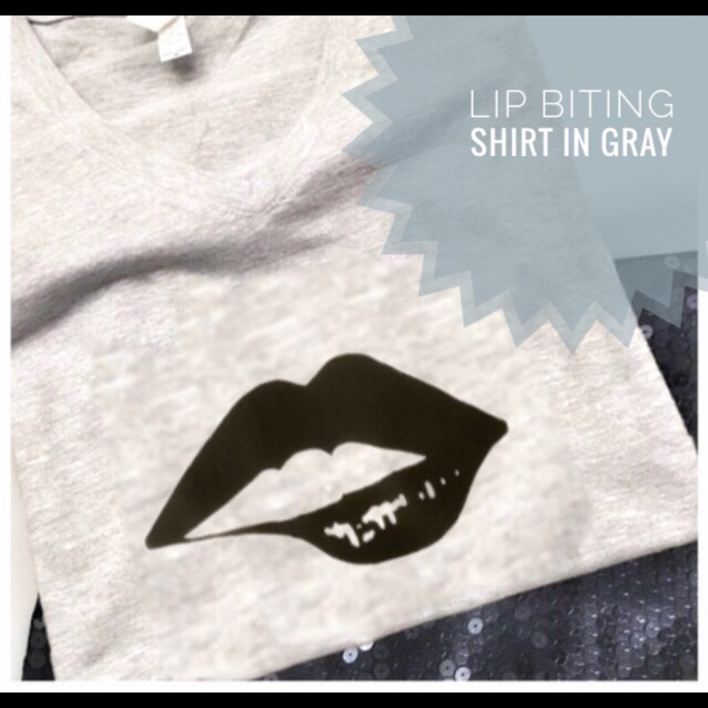 Lip biting tshirt