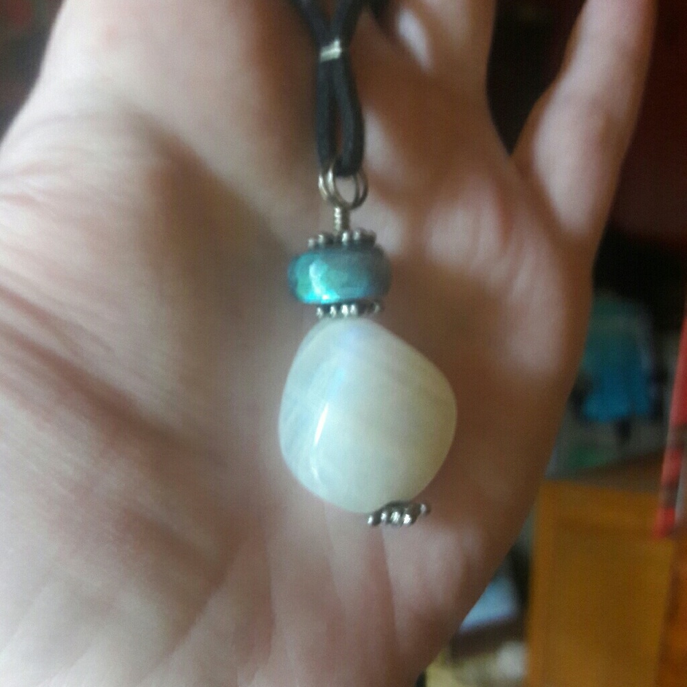 Handmade moonstone/labradorite necklace