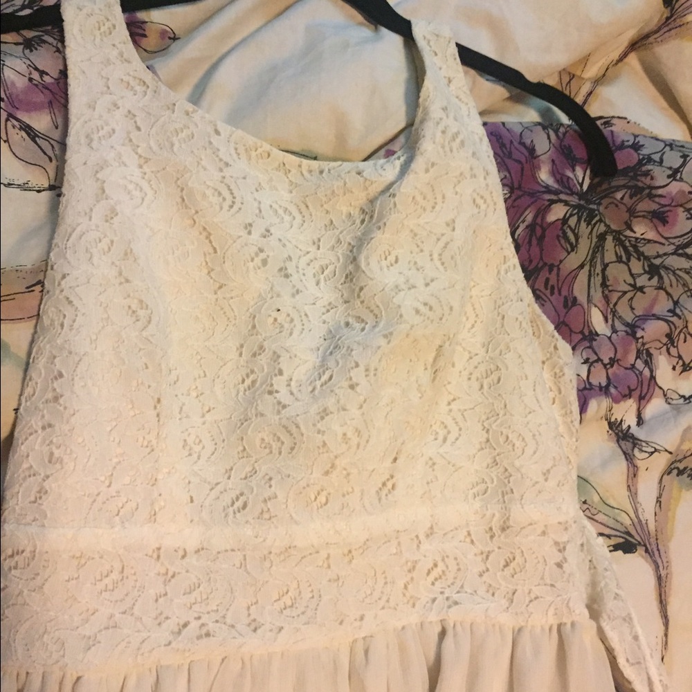 White Lace and Tulle Dress