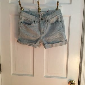 Pin-Stripped Jean Shorts H&M