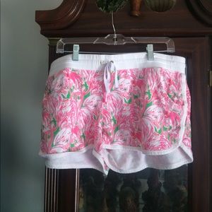LILLY PULITZER like new flamingo cotton shorts