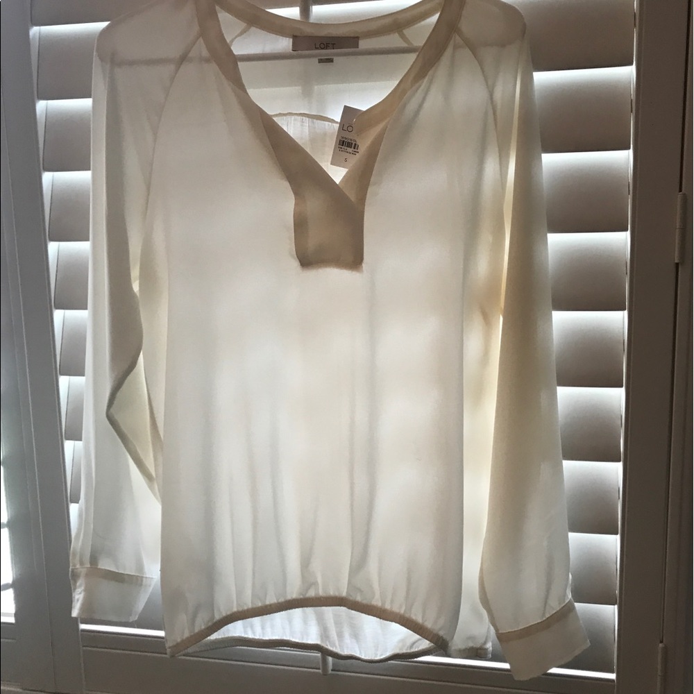 Ivory sheer blouse