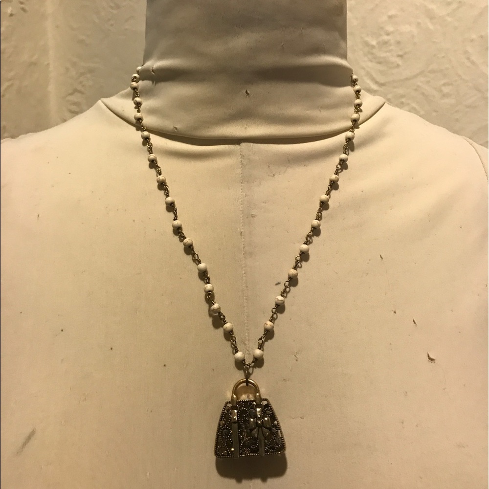 Purse Necklace with Beads